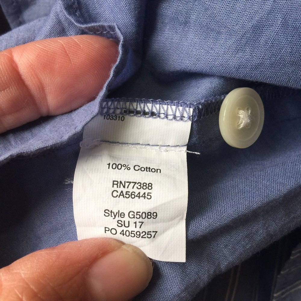 Madewell Bistro Small Mini Skirt Blue / White Stripes Chambray Denim Lined - Picture 11 of 12